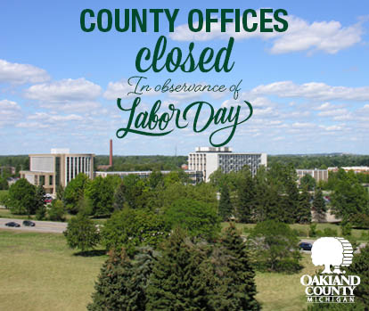 County Offices Closed in Observance of Labor Day